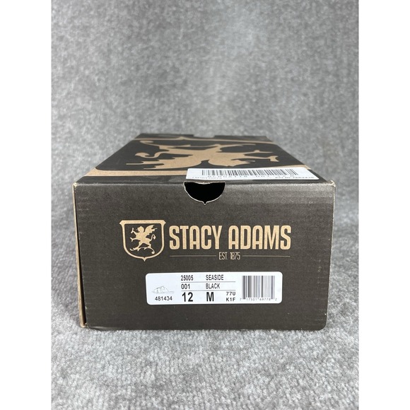 Stacy Adams Seaside Slip On Slide Sandals Mens Size 12 Black Shoes NIB 25005 - Picture 11 of 11